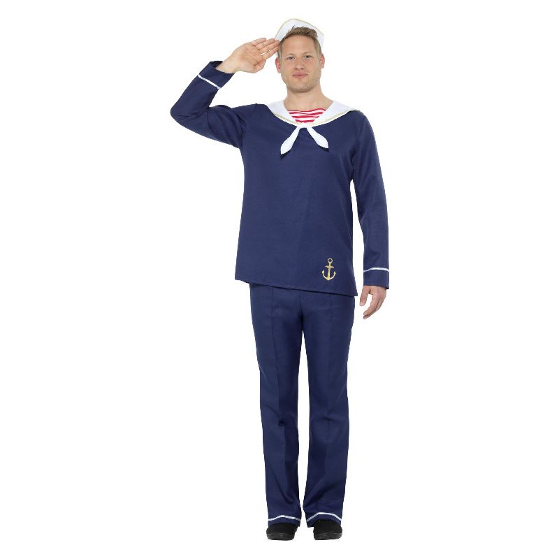 Sailor Man Costume Blue Adult Navy Uniform_1