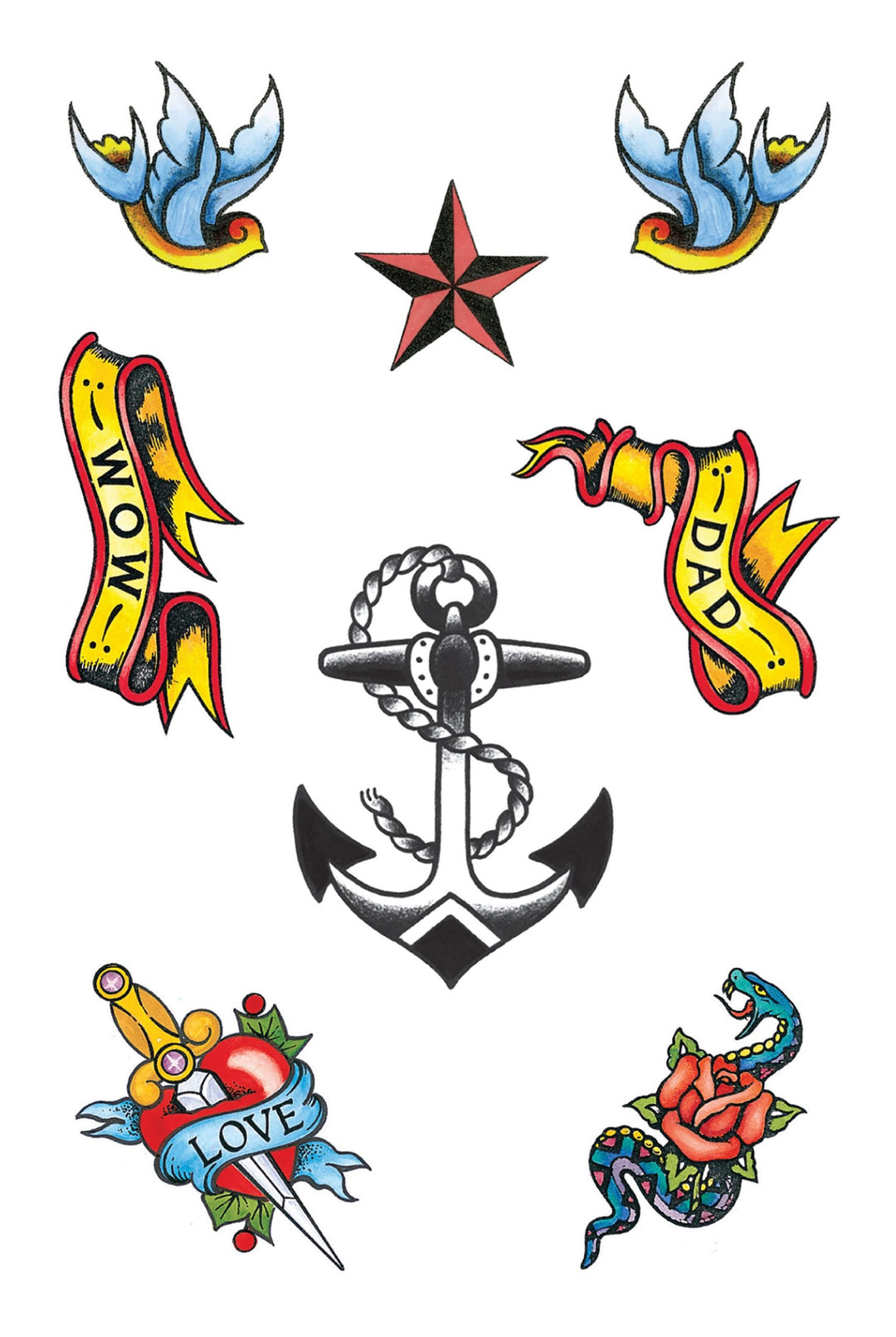 Sailor Theme Tattoos General Jokes Unisex 10 Cards_1