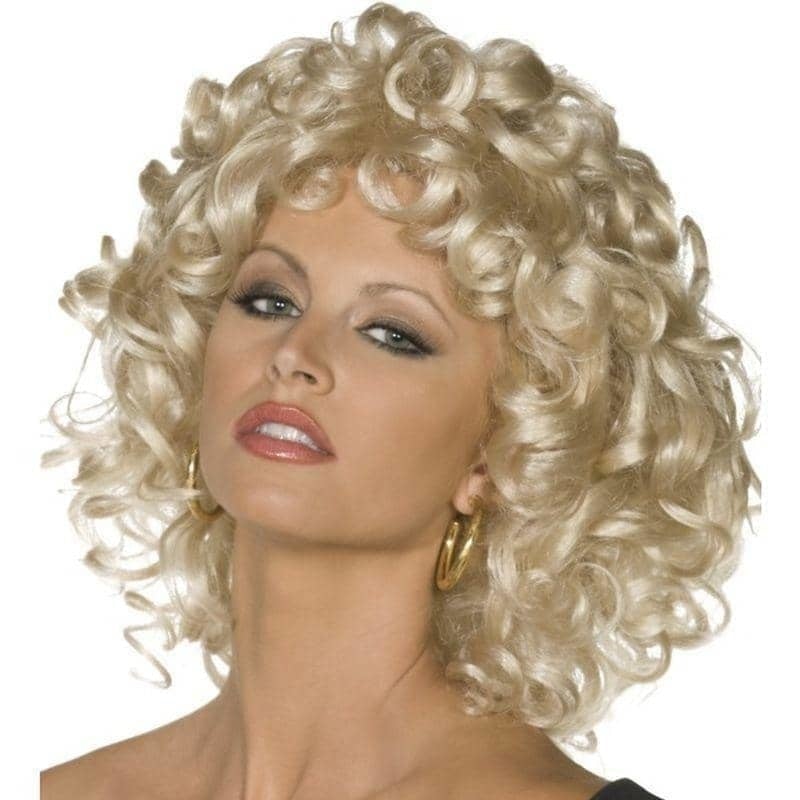 Sandy Last Scene Grease Ladies Curly Blonde Costume Wig 2