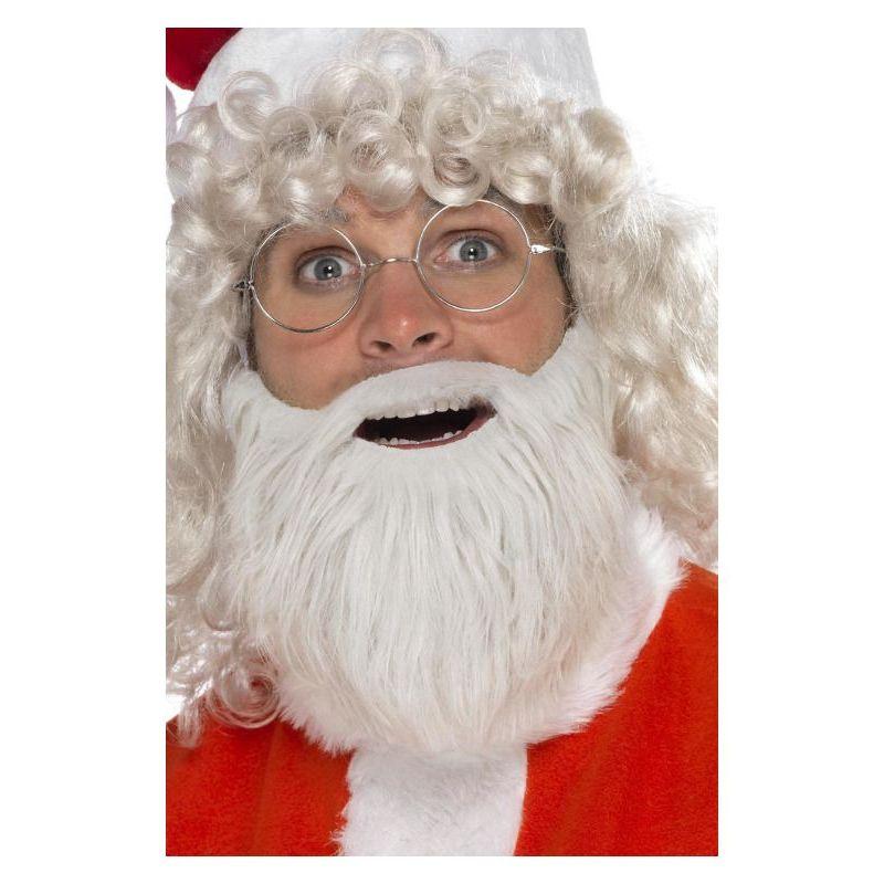 Santa Beard Faux Fur Pearl Grey 1
