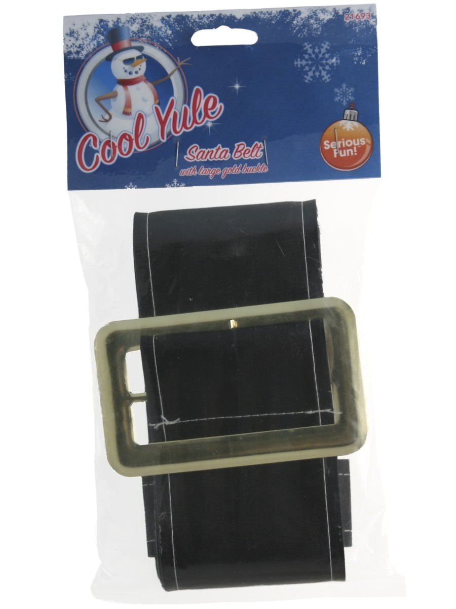 Santa Belt Adult Black 145cm with Gold Buckle Costume Accessory 3