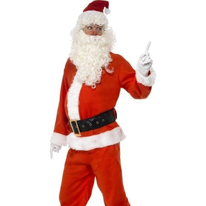 Santa Costume Jacket Trousers Hat Belt Gloves_3