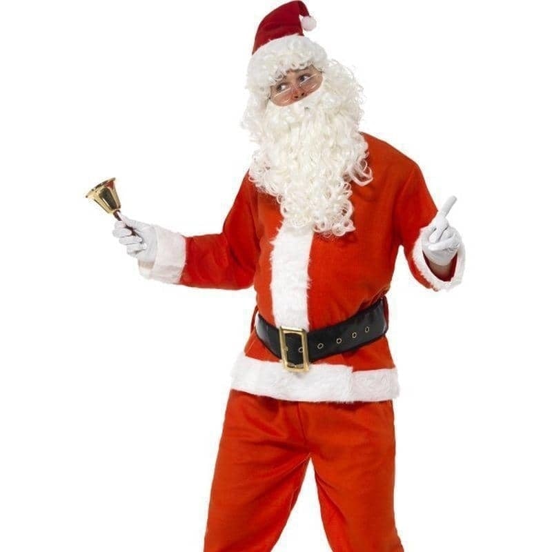 Santa Costume Jacket Trousers Hat Belt Gloves_1