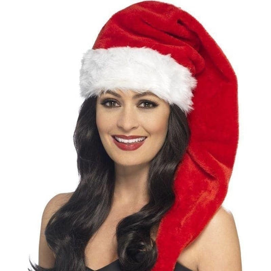 Santa Hat Long Red with Pom Pom 1