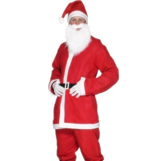 Santa Suit Costume Adult Red White Father Xmas 1