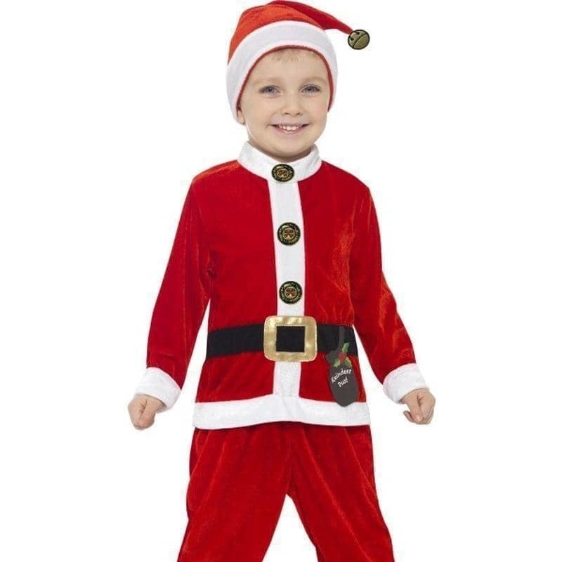 Santa Toddler Costume Kids Red White_1