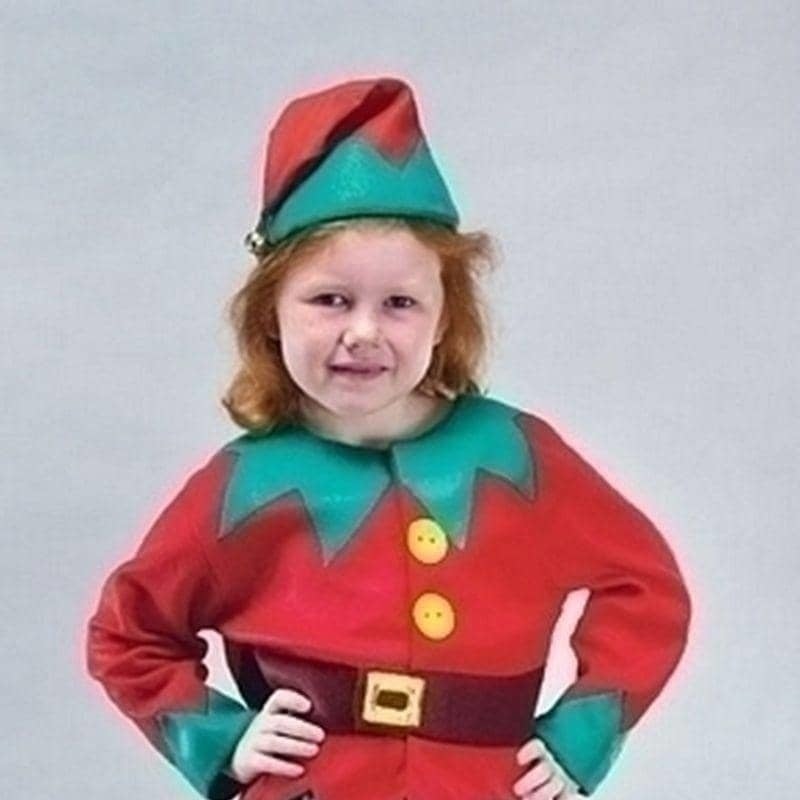 Santa's Helper Girls Costume 1