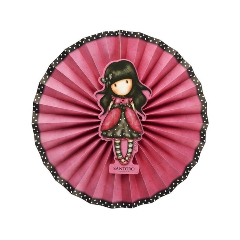 Santoro Gorjuss Ladybird Paper Fans Pink 1