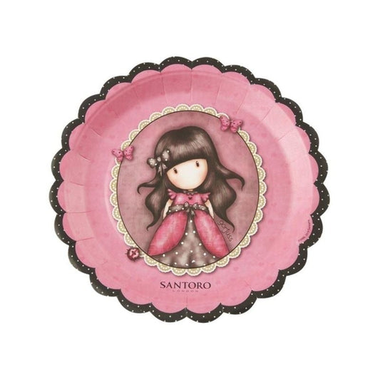 Santoro Gorjuss Ladybird Paper Plates Pink 1