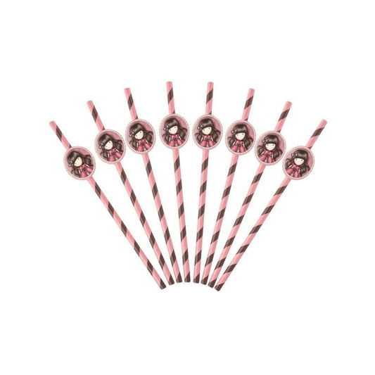 Santoro Gorjuss Ladybird Paper Straws Pink 1