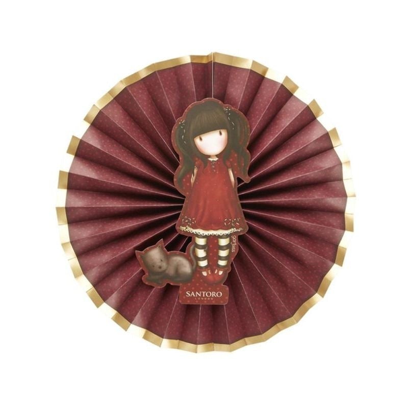 Santoro Gorjuss Ruby Paper Fans Red 1
