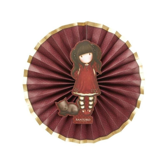 Santoro Gorjuss Ruby Paper Fans Red 1