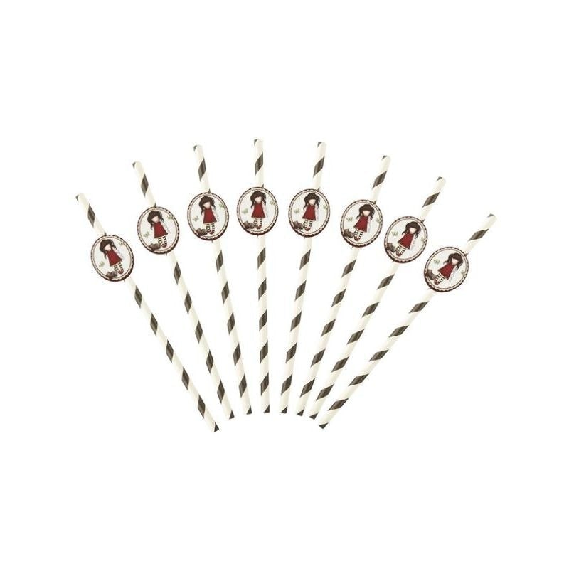 Santoro Gorjuss Ruby Paper Straws Black 1
