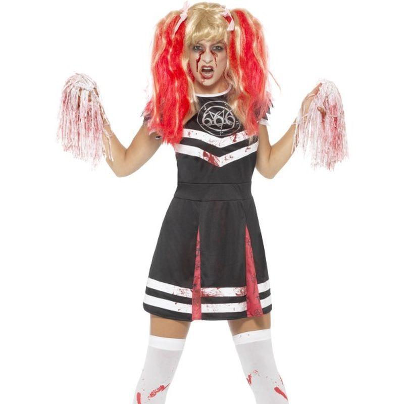 Satanic Cheerleader Costume Adult Black_1