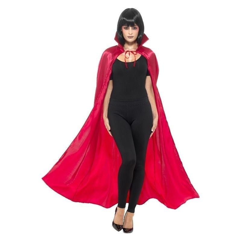 Satin Devil Cape Adult Red 2