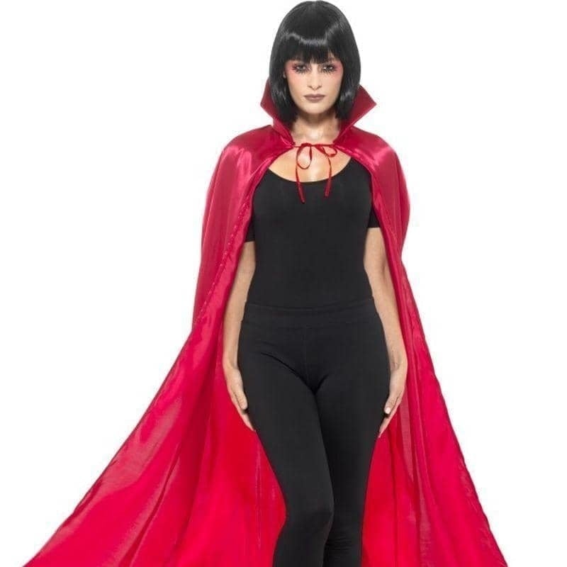 Satin Devil Cape Adult Red 1