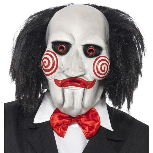 Saw Jigsaw Mask Adult Black White 1