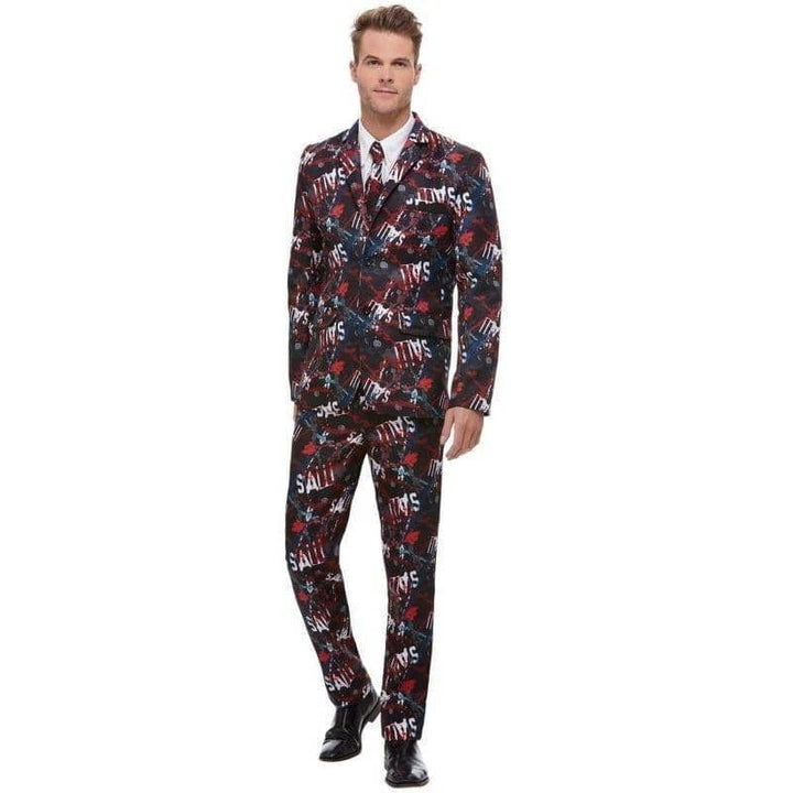 Saw Stand Out Suit Adult Black_1