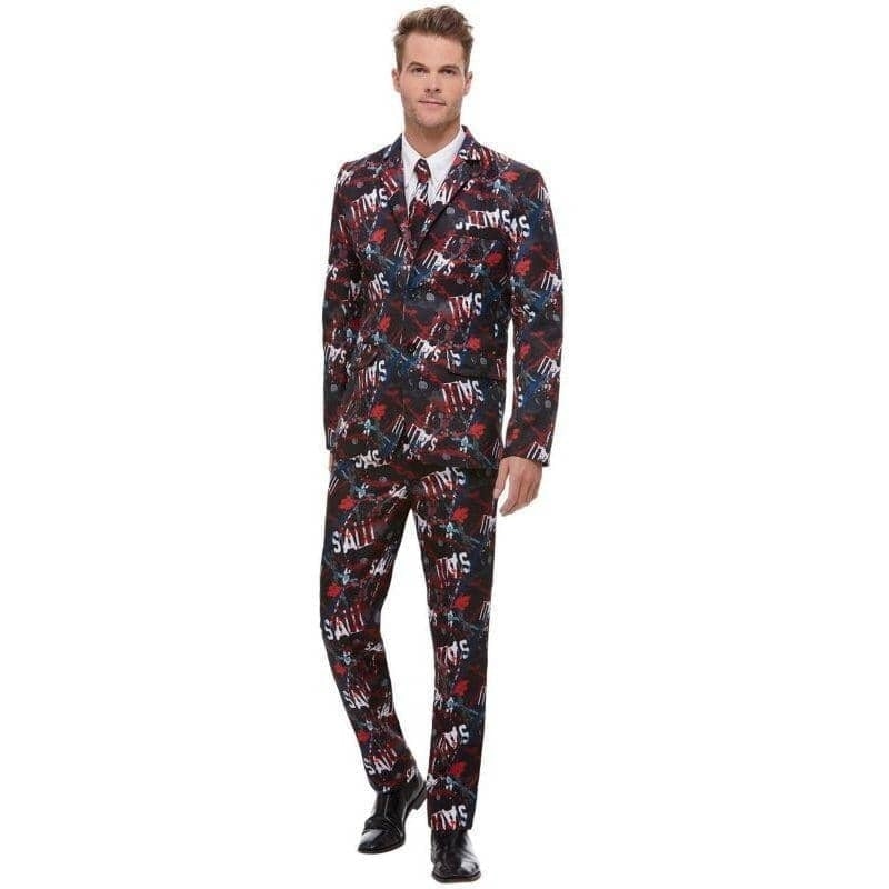 Saw Stand Out Suit Adult Black 1