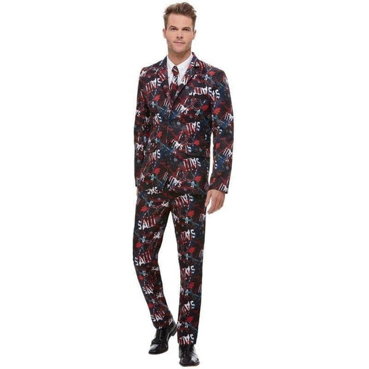 Saw Stand Out Suit Adult Black 1