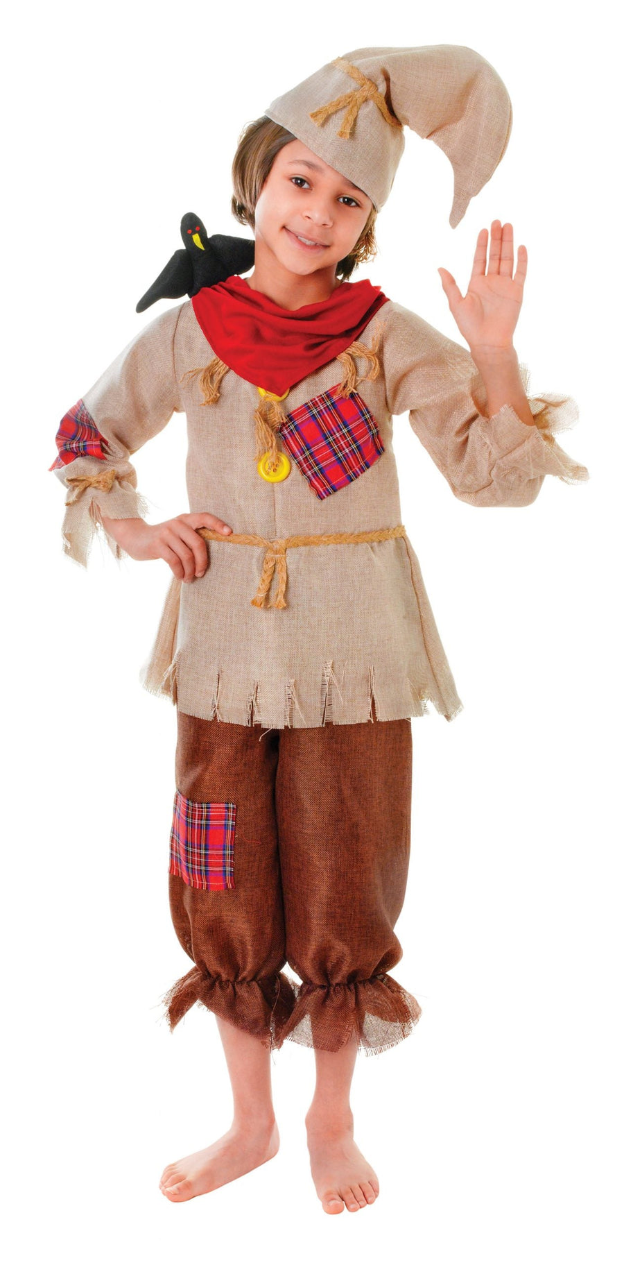 Scarecrow Top Trousers Hat Small Childrens Costume Male_1