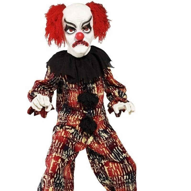 Scary Clown Costume Kids Red Black White 1