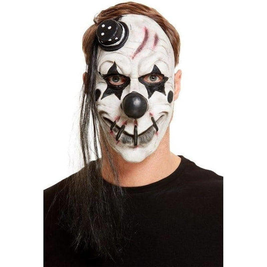 Scary Clown Latex Mask Adult White 1