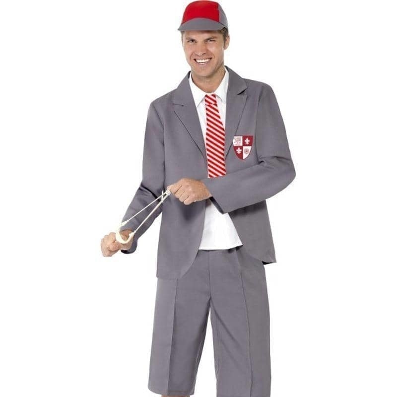 Schoolboy Costume Adult Grey_1