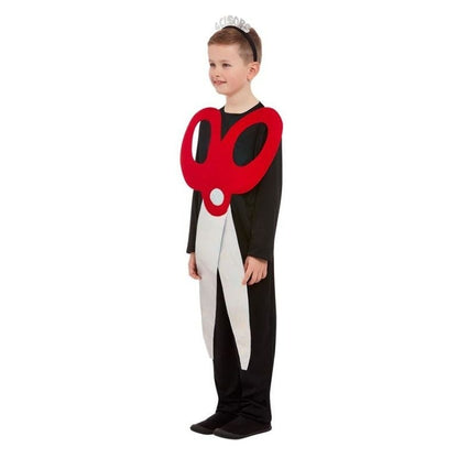 Scissors Costume Childs Black and Red Tunic with Scissors Headband 3