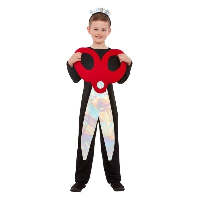 Scissors Costume Childs Black and Red Tunic with Scissors Headband 1