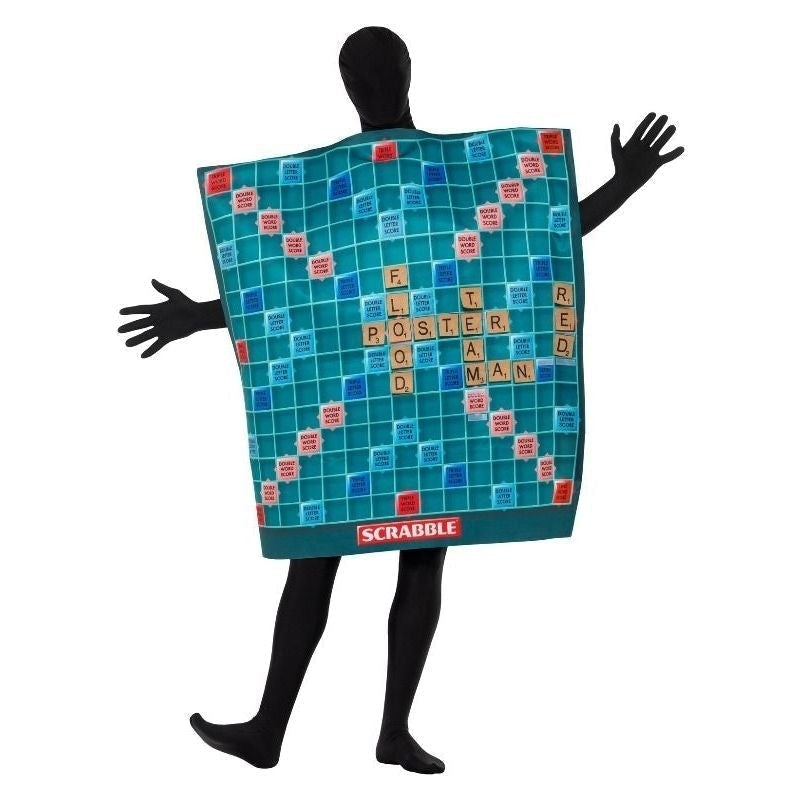 Scrabble Board Licensed Costume Adult Green 2