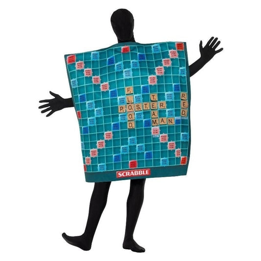 Scrabble Board Licensed Costume Adult Green 2