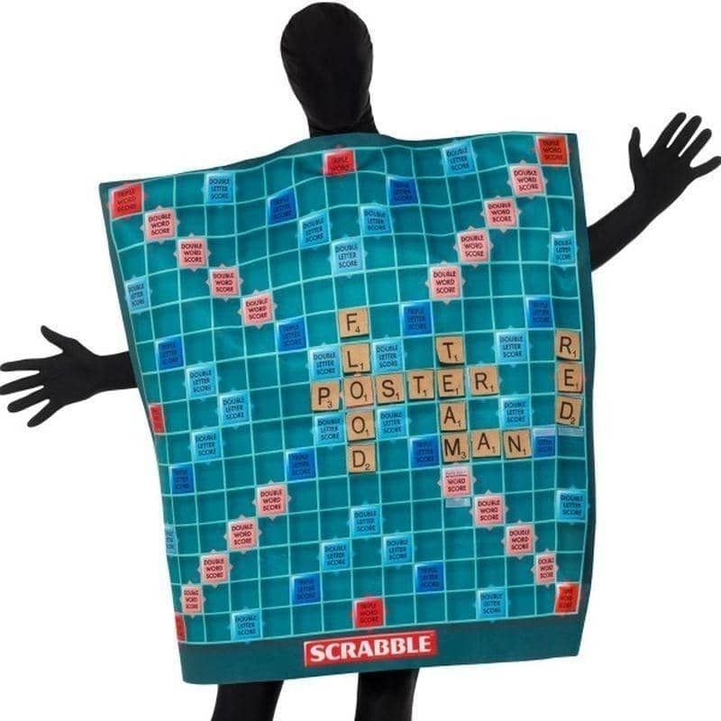 Scrabble Board Licensed Costume Adult Green 1