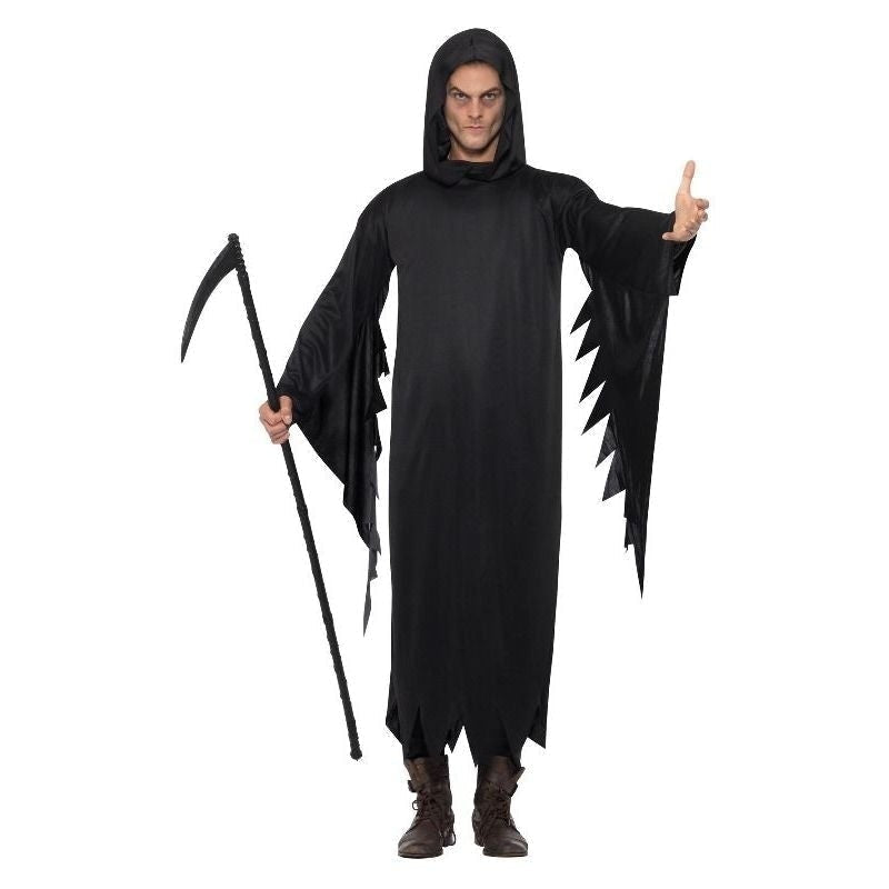 Screamer Costume Ghostface Black Gown and Hood 1