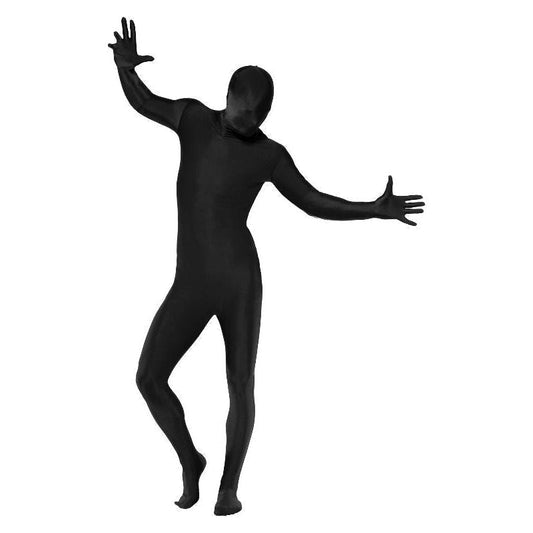 Second Skin Suit Adult Black Morph Party Jumpsuit 1