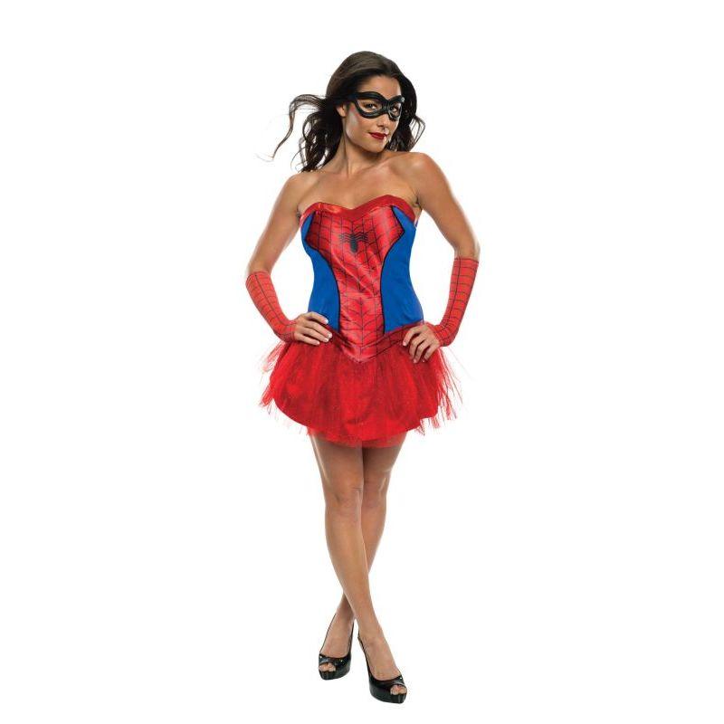 Secret Wishes Women's Marvel Universe Secret Wishes Spider Girl Costume Tutu Dress and Mask_1