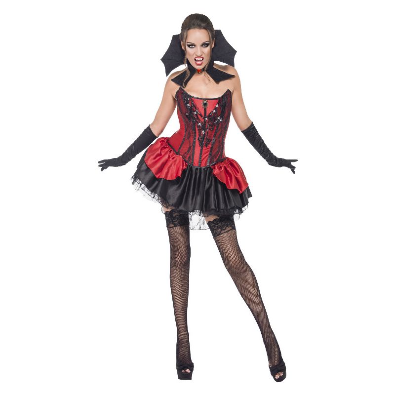 Seductive Vamp Costume Red & Black Adult_1