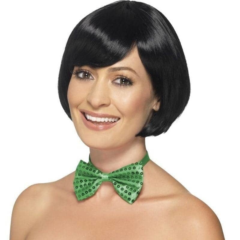 Sequin Bow Tie Green Adult Costume Accessory 2
