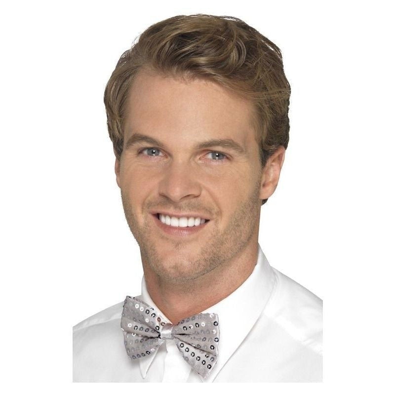 Size Chart Sequin Bow Tie Adult Silver