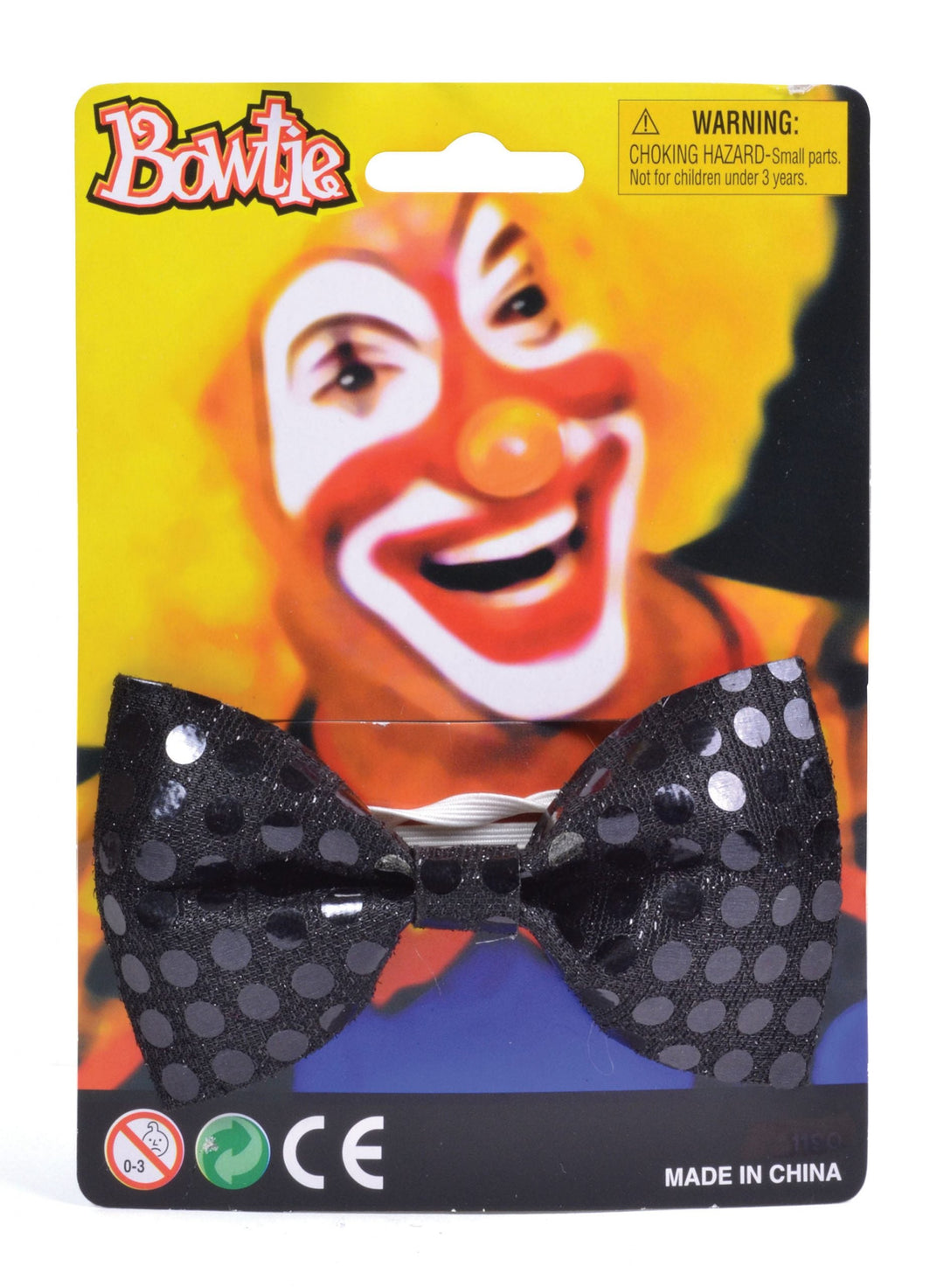 Sequin Bow Tie Black Clown Costume Accessory_1