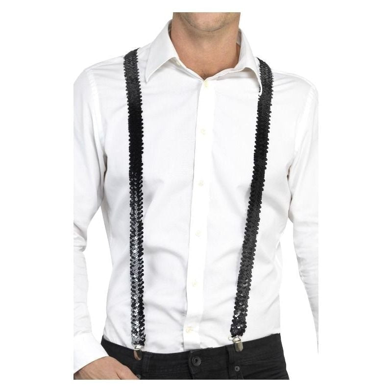Sequin Braces Adult Black 2
