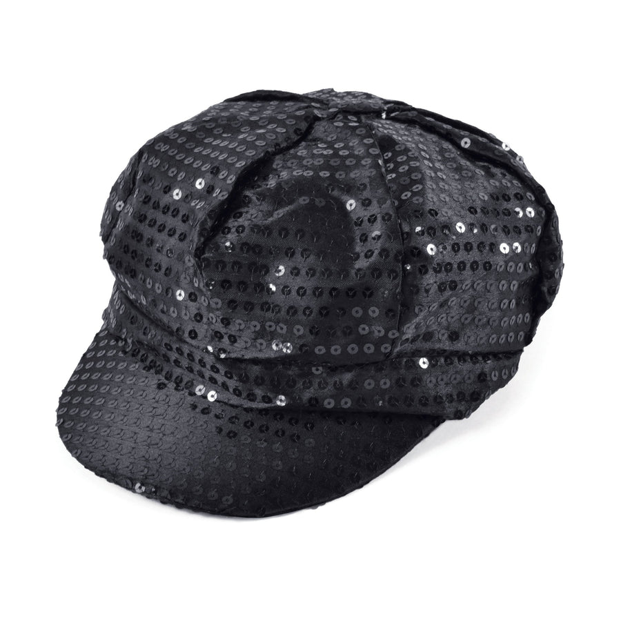 Sequin Cap 80s Style Black Hat_1