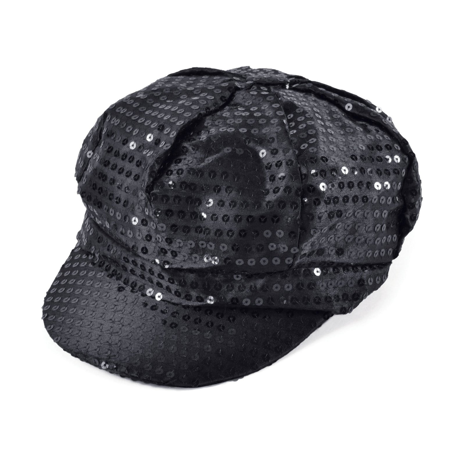 Sequin Cap 80s Style Black Hat 1