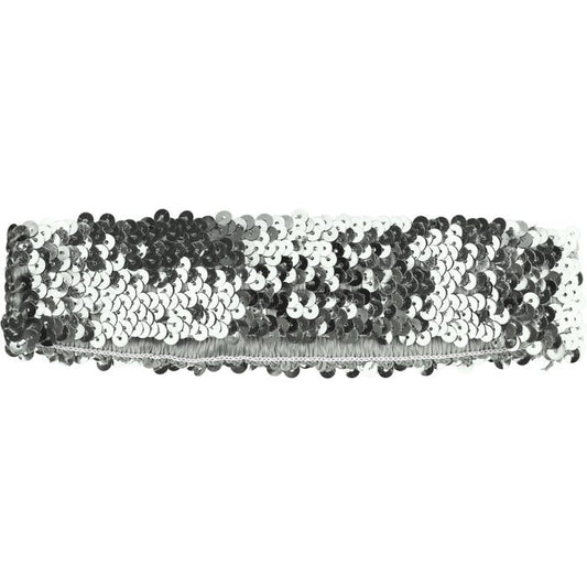 Sequin Headband Silver Costume Accessory 2