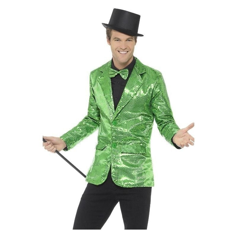 Green Sequin Jacket Stylish Adult Costume Accessory 1