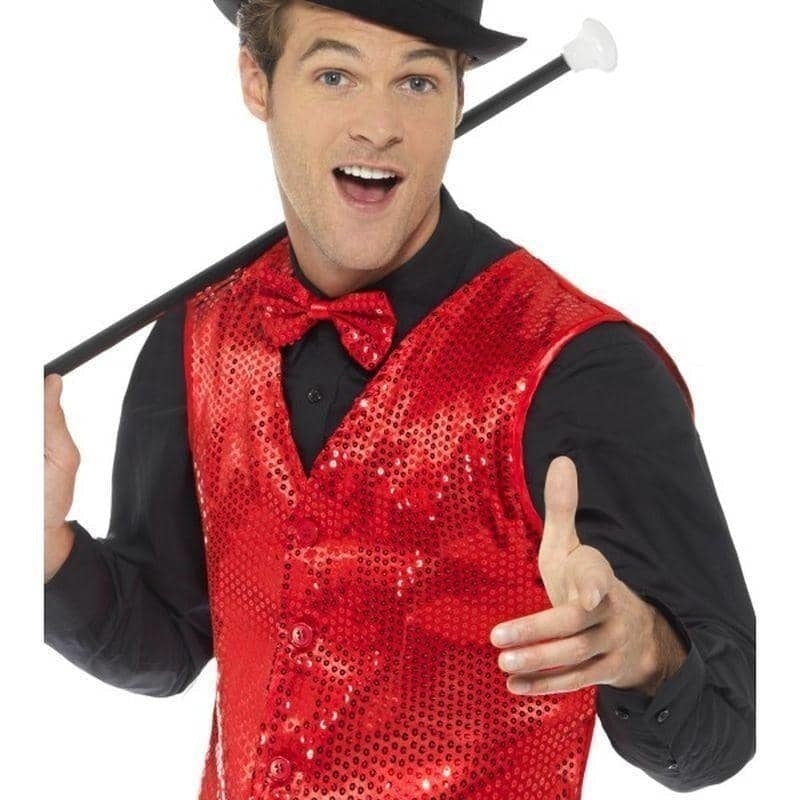 Red Sequin Waistcoat for Adult Costumes 1