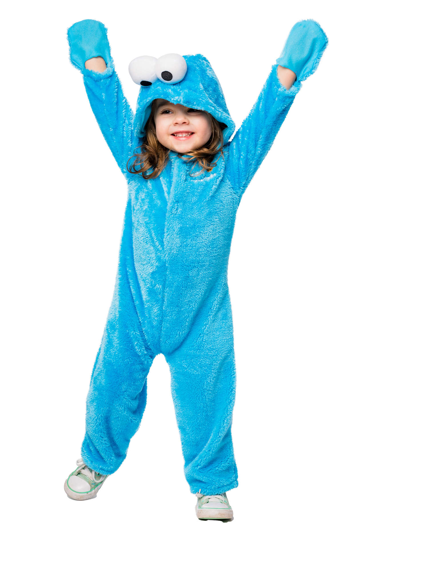 Sesame Street Cookie Monster Costume Toddler Blue Fleece 2