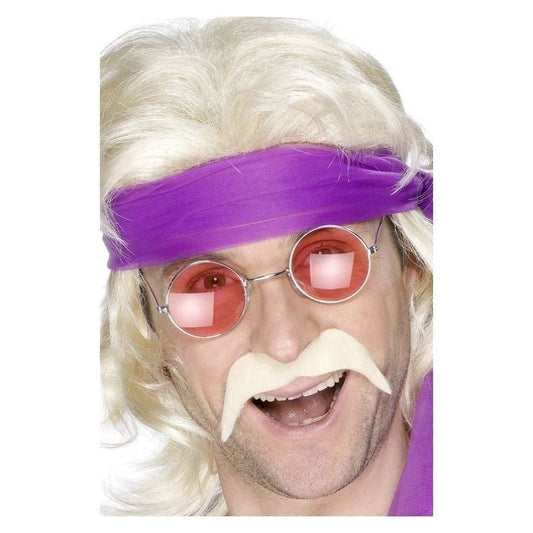 Seventies Tash Blonde Self Adhesive Adult Disco Costume Accessory 1