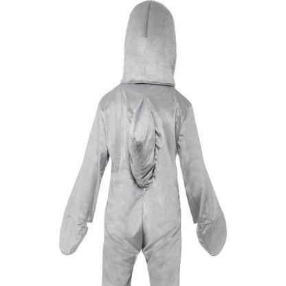 Shark Costume Adult Grey Bodysuit Hood 3
