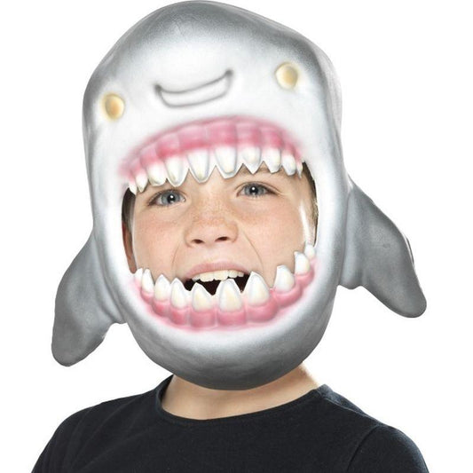 Shark Full Head Mask Kids Grey 1
